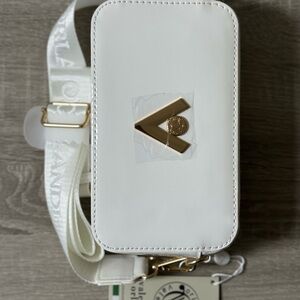 Valentino Orlandi White Phone Case with Gold Accent